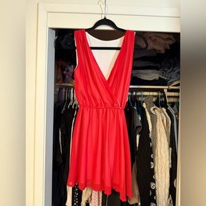 Elegant Red Sleeveless Dress